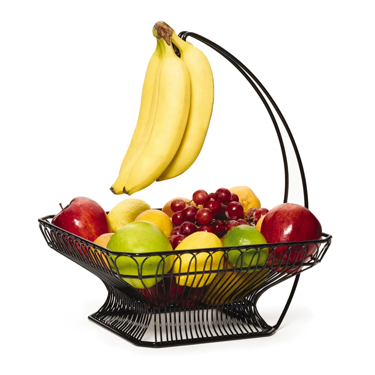 Handcrafted French Countryside Fruit Basket with Banana Hanger